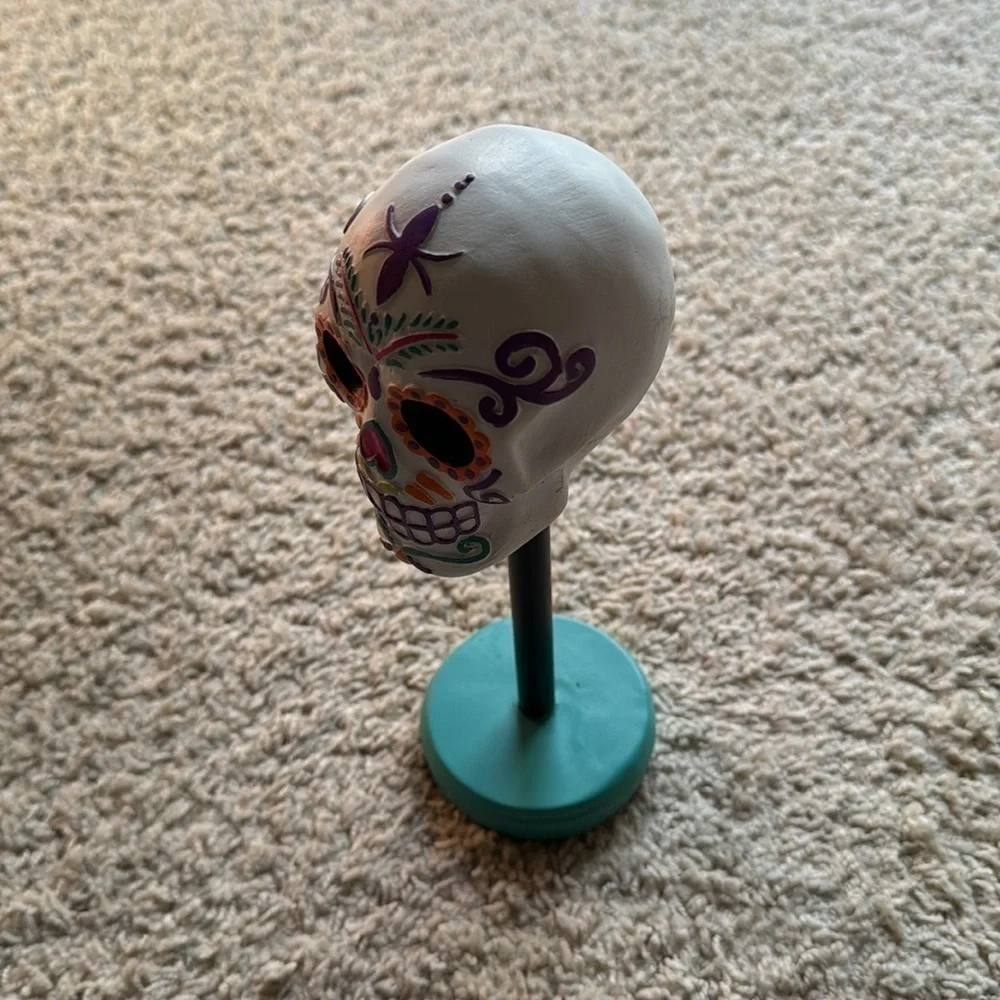 Target Day of the dead tabletop skull decor NWT